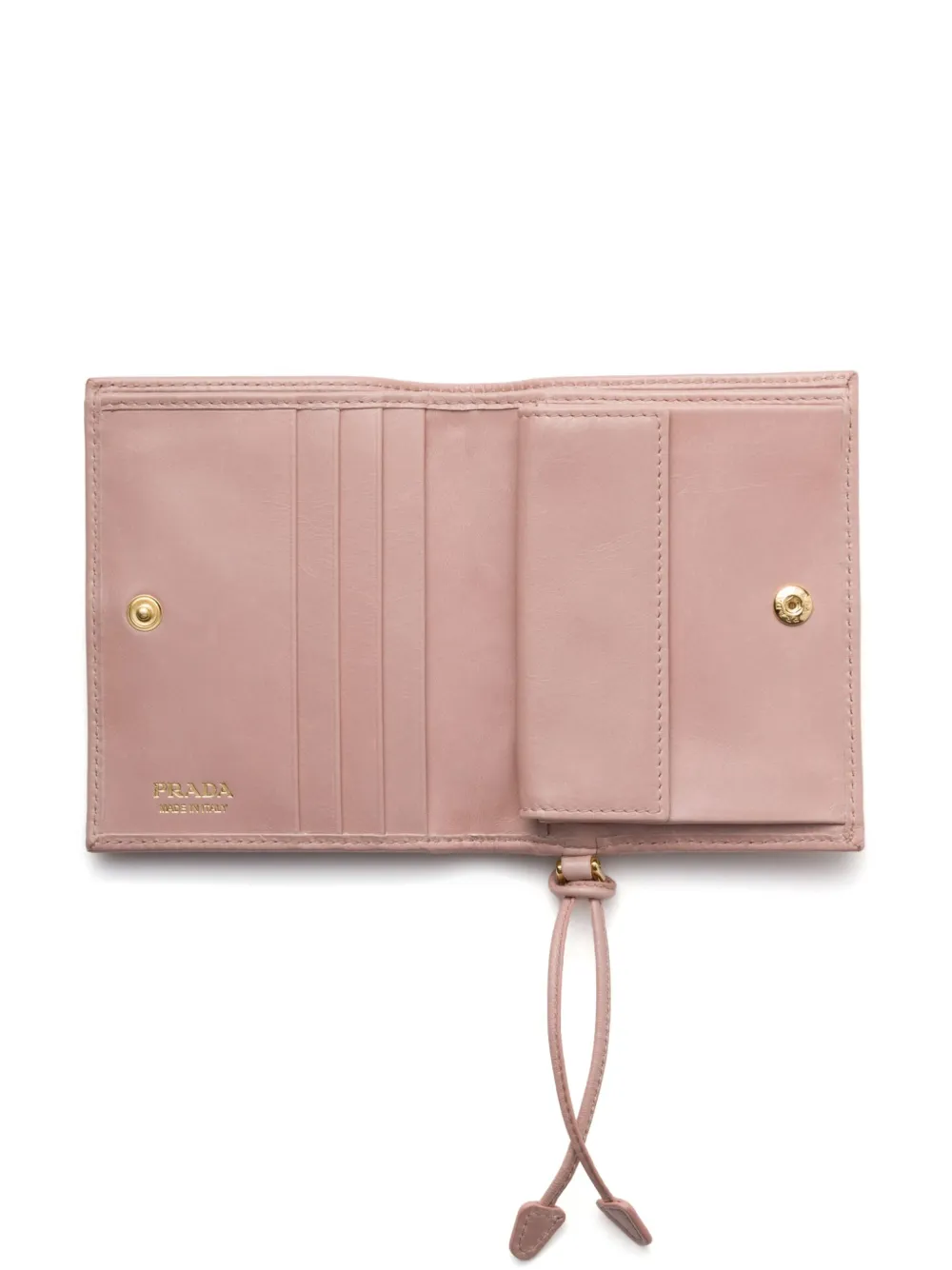 Prada Leren portemonnee Roze