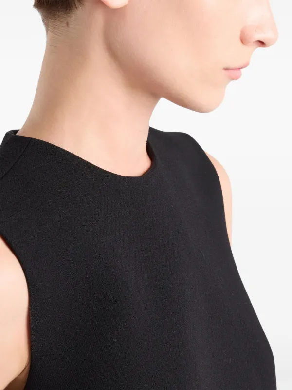 Prada bow-detail Mini Dress | Black | FARFETCH