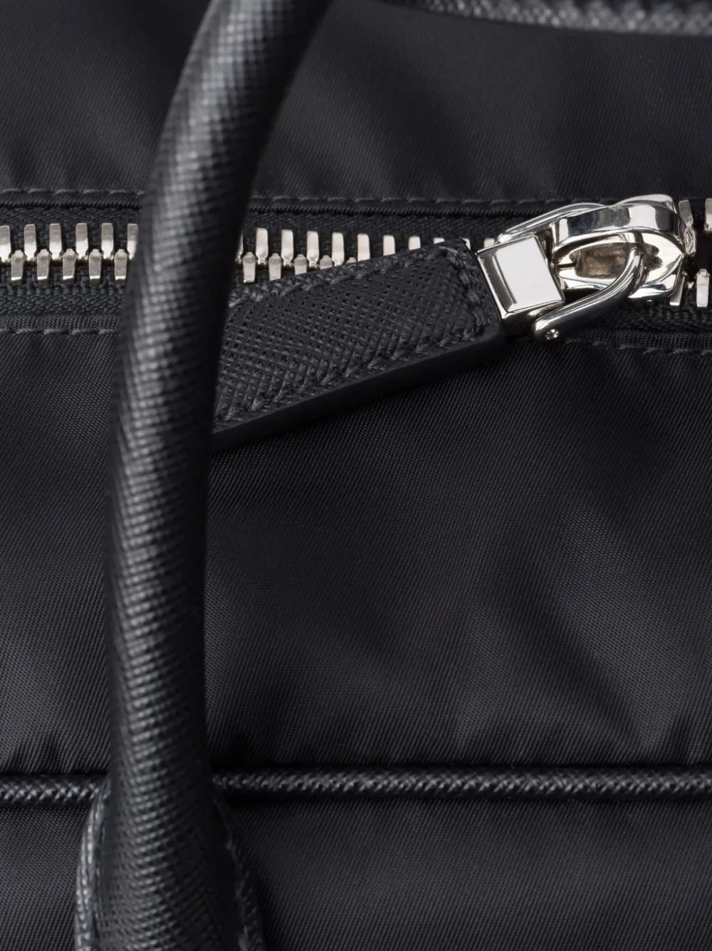 Prada Leren bagagelabel Zwart