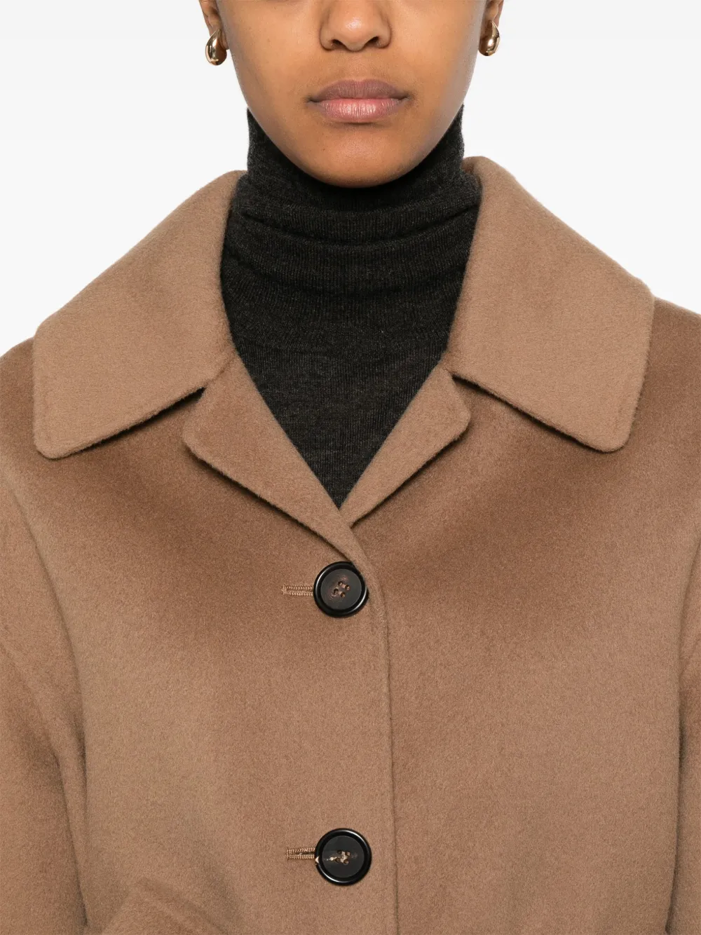 maxmara ショールカラー ニット ブラウン 白タグ サイズ42