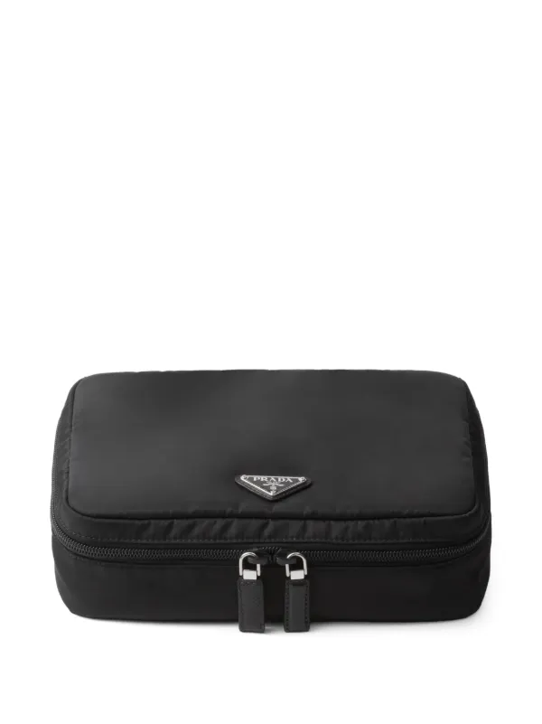 Prada Medium zip up Travel Pouch Black FARFETCH IE