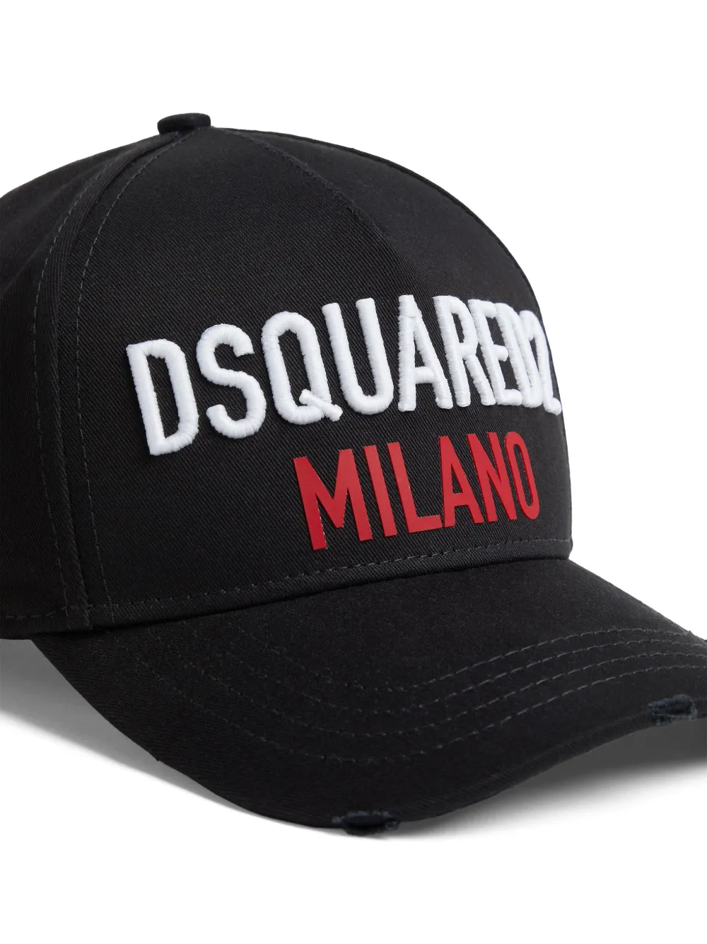 DSQUARED2 Honkbalpet met geborduurd logo Zwart
