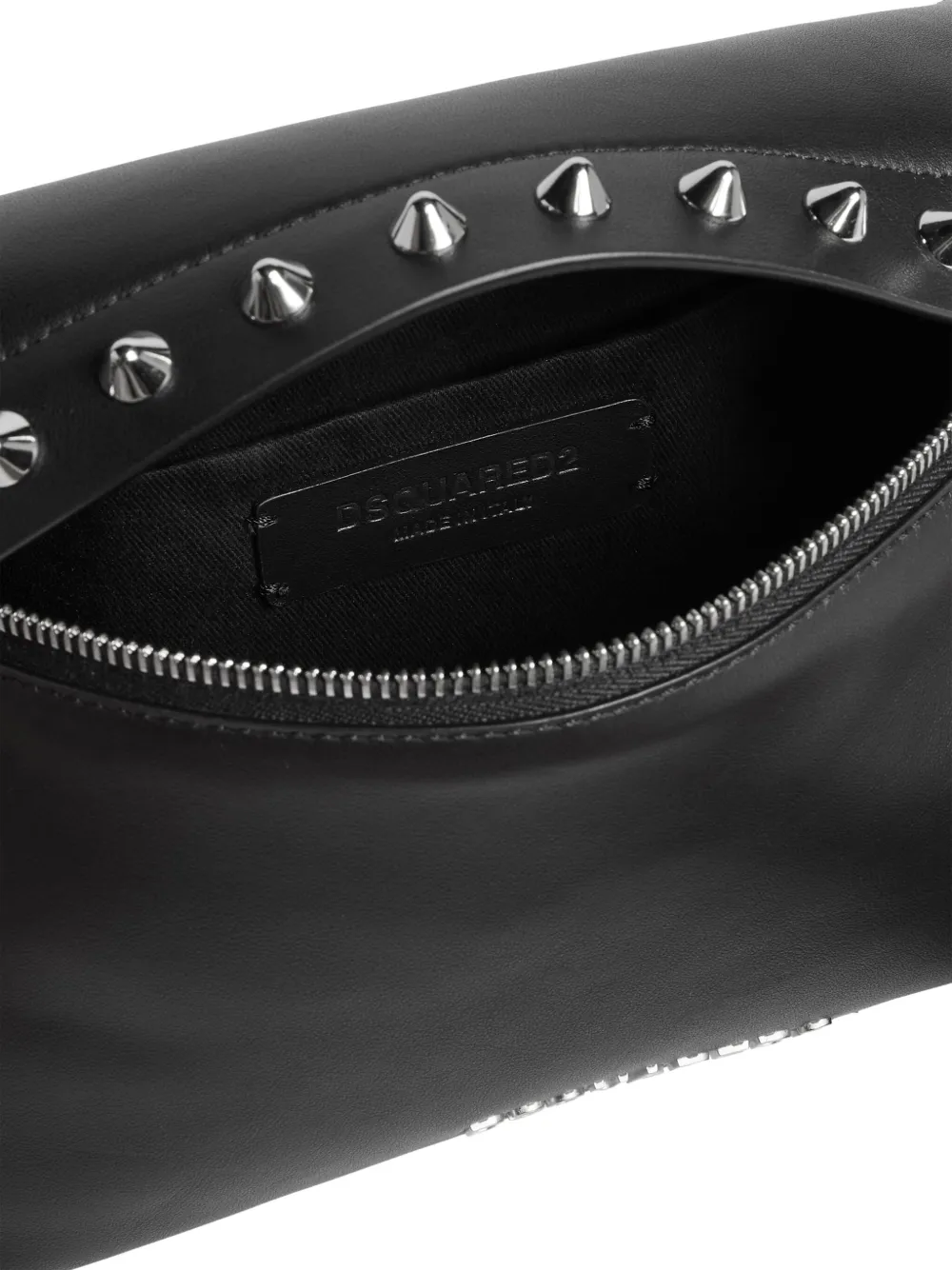 Dsquared2 Spike-studded Belt Bag In Black