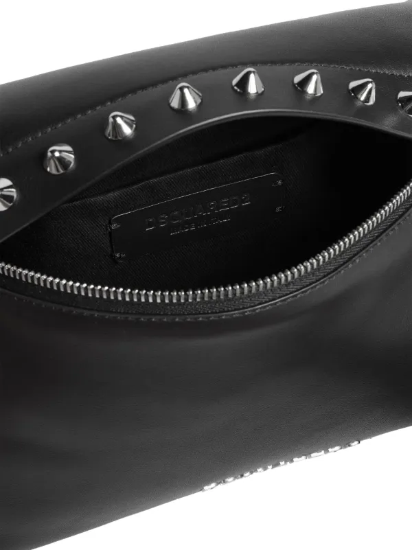 DSquared2 スパイクスタッズ ジップベルトバッグ DSQUARED2 スパイクスタッズ ベルトバッグ | ブラック | FARFETCH JP