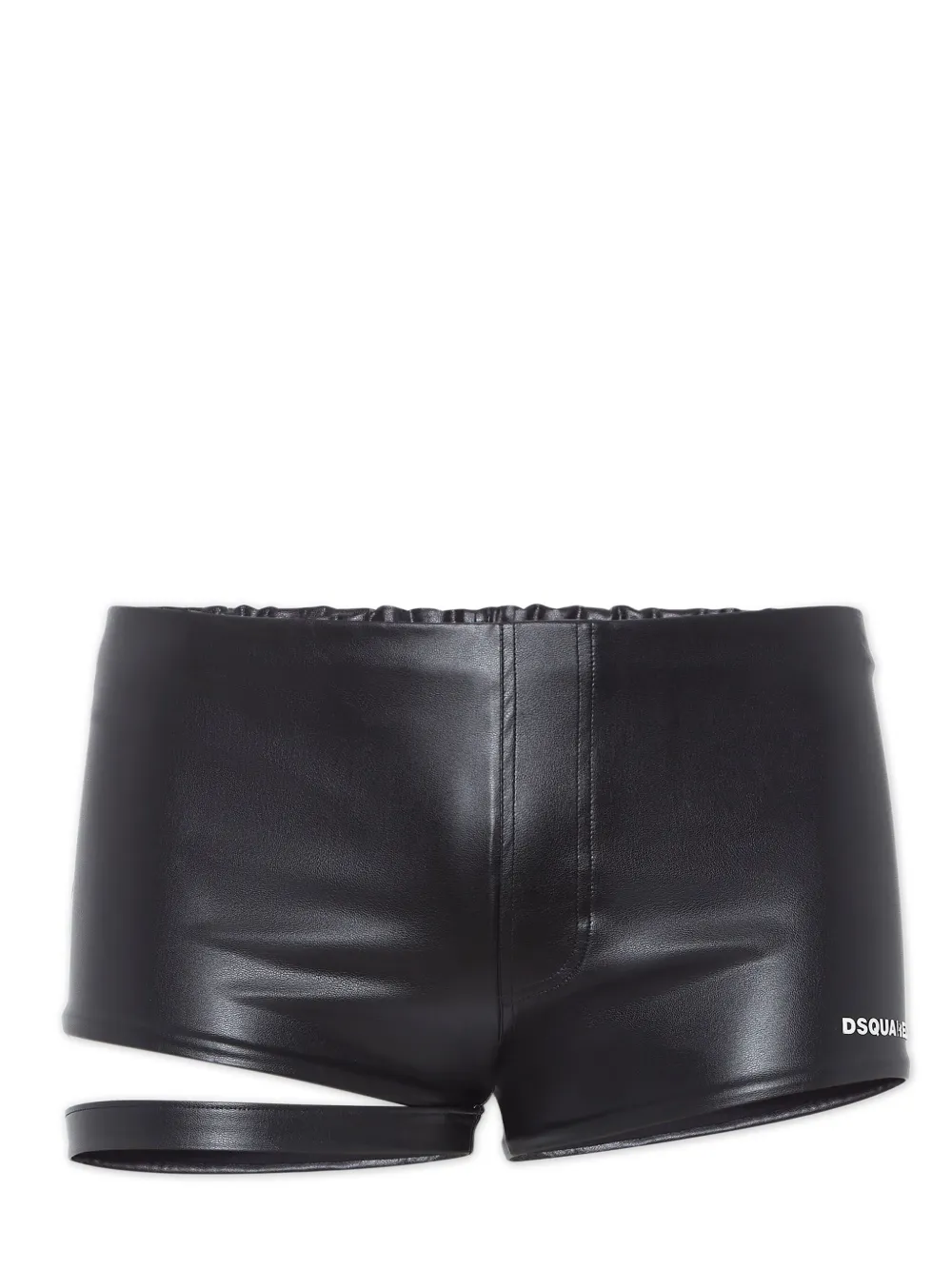 DSQUARED2 faux-leather swim trunks | Black | Image 1