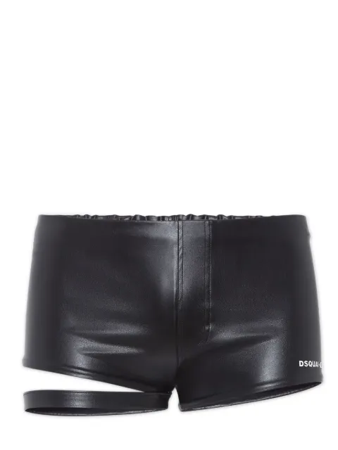 DSQUARED2 faux-leather swim trunks