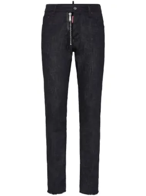 DSQUARED2 ロゴ スキニージーンズ | ブラック | FARFETCH JP