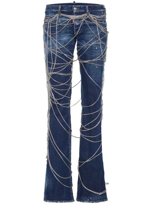 Jean à détail de laçage - DSQUARED2 - Modalova