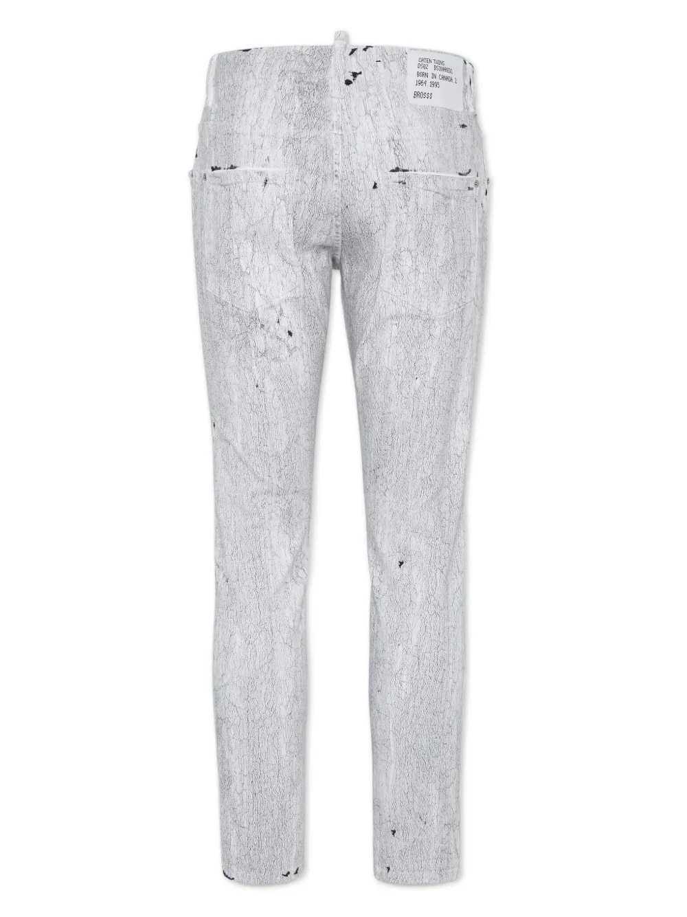 DSQUARED2 Gekreukte jeans van stretch-katoen - Wit