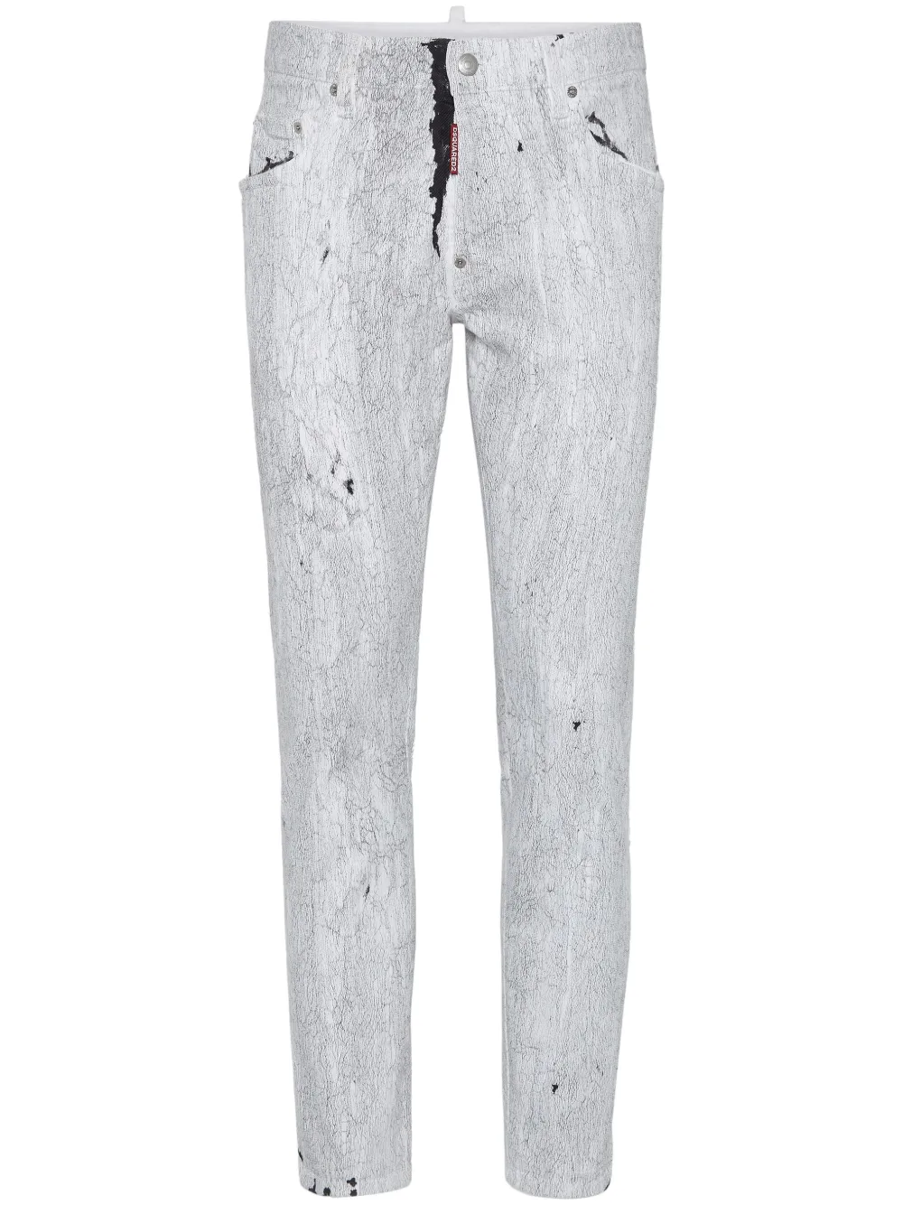 DSQUARED2 jean stretch à effet froissé | blanc | Image 1