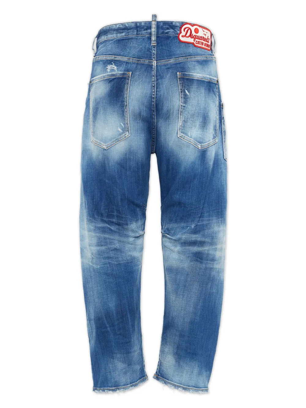 DSQUARED2 Gerafelde jeans met wassing - Blauw