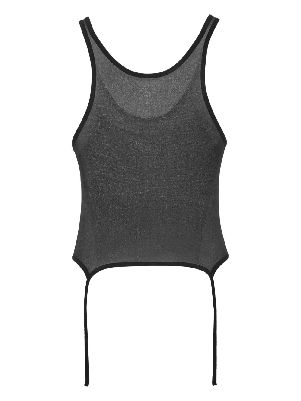 DSQUARED2 Semi-doorzichtige tanktop - Zwart