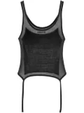 DSQUARED2 semi-sheer tank top - Black