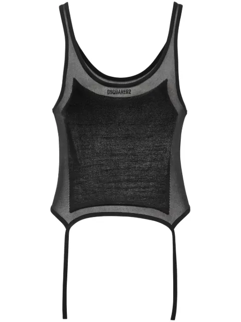DSQUARED2 semi-sheer tank top