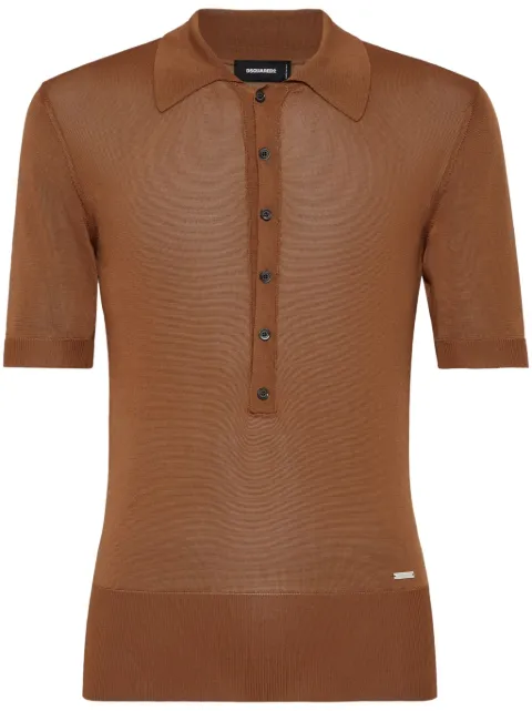 DSQUARED2 playera tipo polo con placa del logo