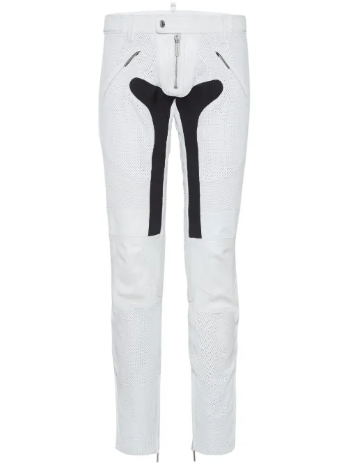 DSQUARED2 pantalon en cuir - Blanc - DSQUARED2 - Modalova
