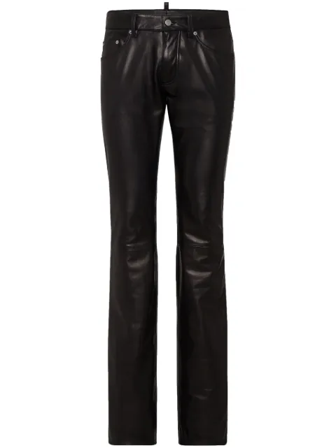 DSQUARED2 leather skinny trousers