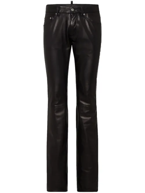 Pantalon en cuir à coupe skinny - DSQUARED2 - Modalova