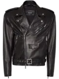 DSQUARED2 zippered leather jacket - Black