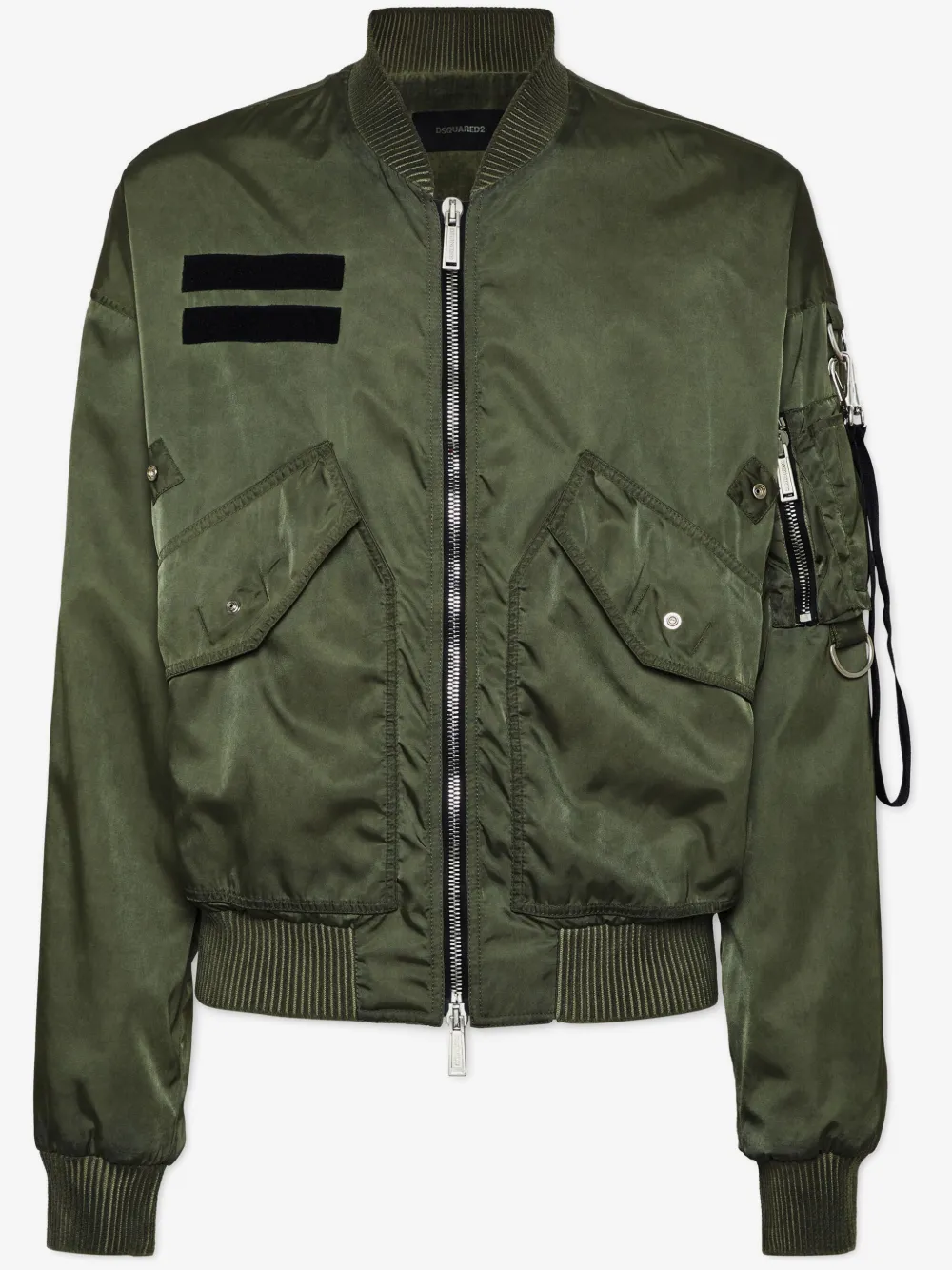 DSQUARED2 multi-pocket bomber jacket | Green | Image 1