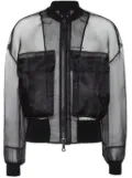 DSQUARED2 semi-sheer bomber jacket - Black