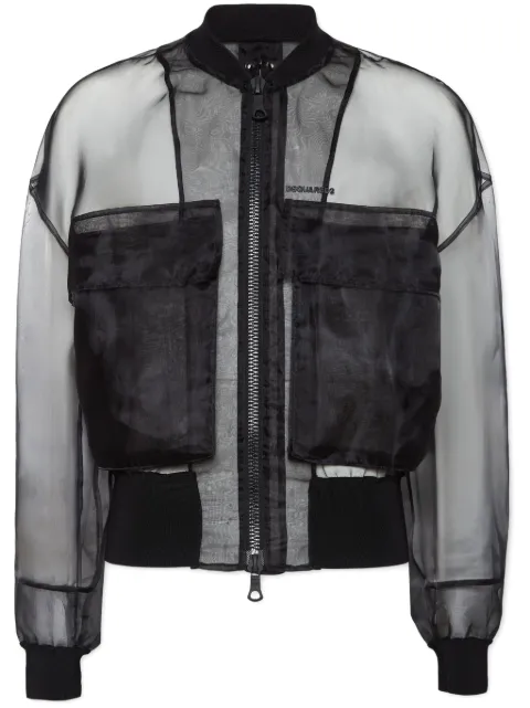 DSQUARED2 半透明飞行员夹克