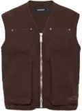 DSQUARED2 logo zip-up gilet - Brown