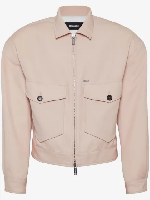 DSQUARED2 chamarra bomber de lana virgen