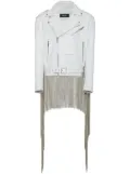 DSQUARED2 fringed leather jacket - White