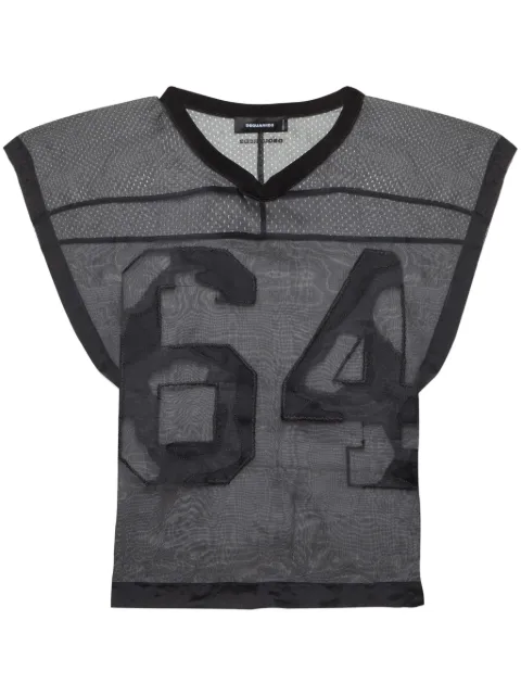 DSQUARED2 perforated cap sleeves shirt