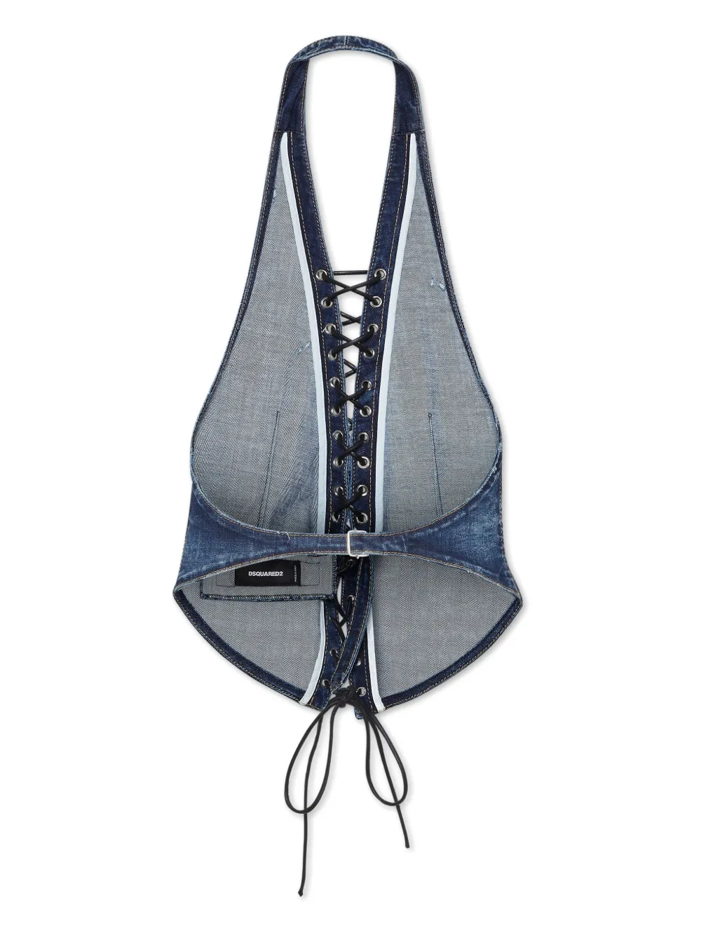 DSQUARED2 Mouwloos denim overhemd - Blauw