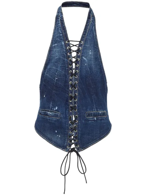 DSQUARED2 camisa de mezclilla sin mangas