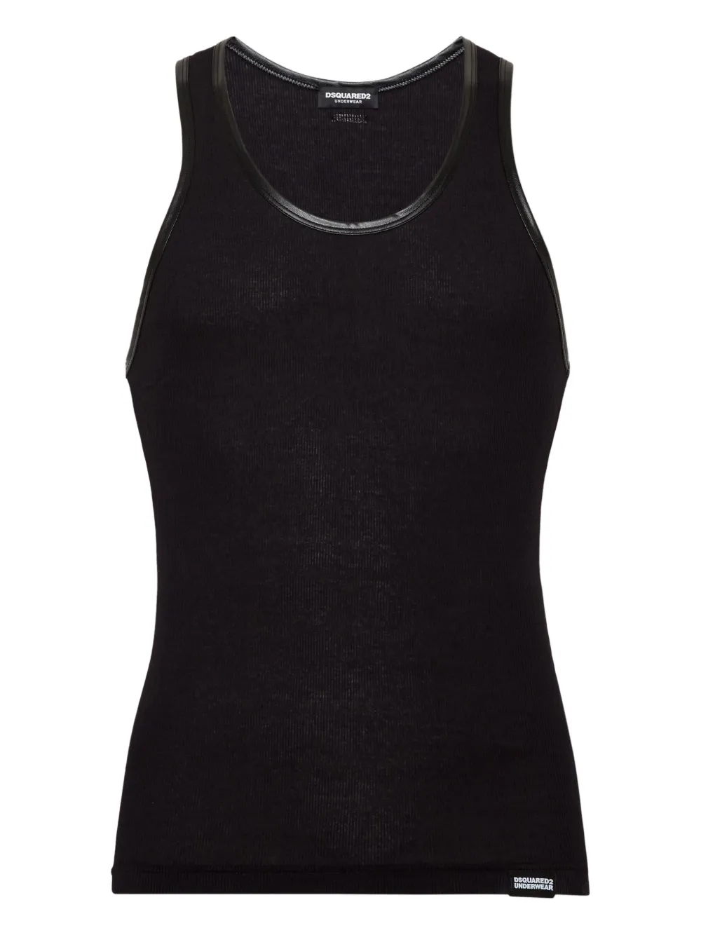 DSQUARED2 camiseta con ribete de pelo artificial | negro | Image 1