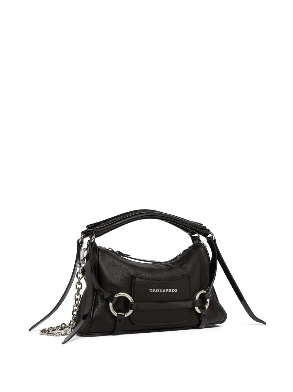 DSQUARED2 Leren schoudertas Zwart