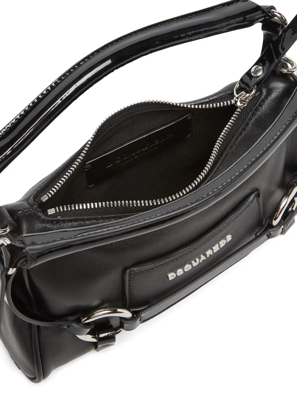 DSQUARED2 Leren schoudertas Zwart