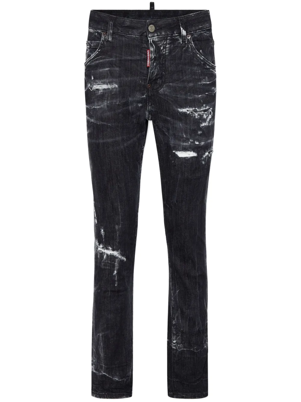 DSQUARED2 jean skinny à effet usé | noir | Image 1