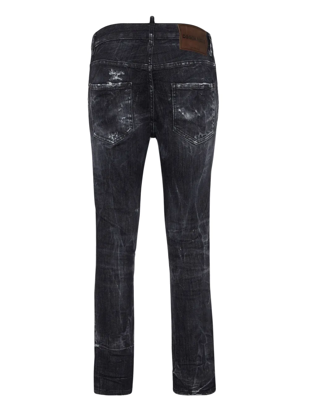 DSQUARED2 Skinny jeans met gerafeld effect - Zwart