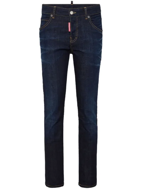 DSQUARED2 logo-embroidered skinny jeans