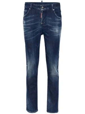 DSQUARED2 24/7 Distressed Skinny Jeans | Blue | FARFETCH