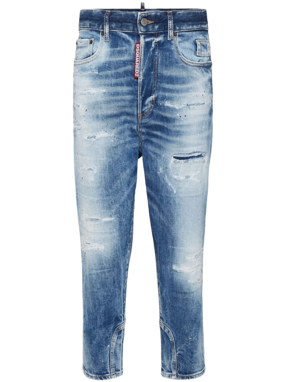 DSQUARED2 jean cigarette à effet usé | bleu | Image 1