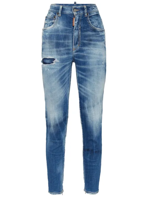 DSQUARED2 jean à patch logo - Bleu - DSQUARED2 - Modalova