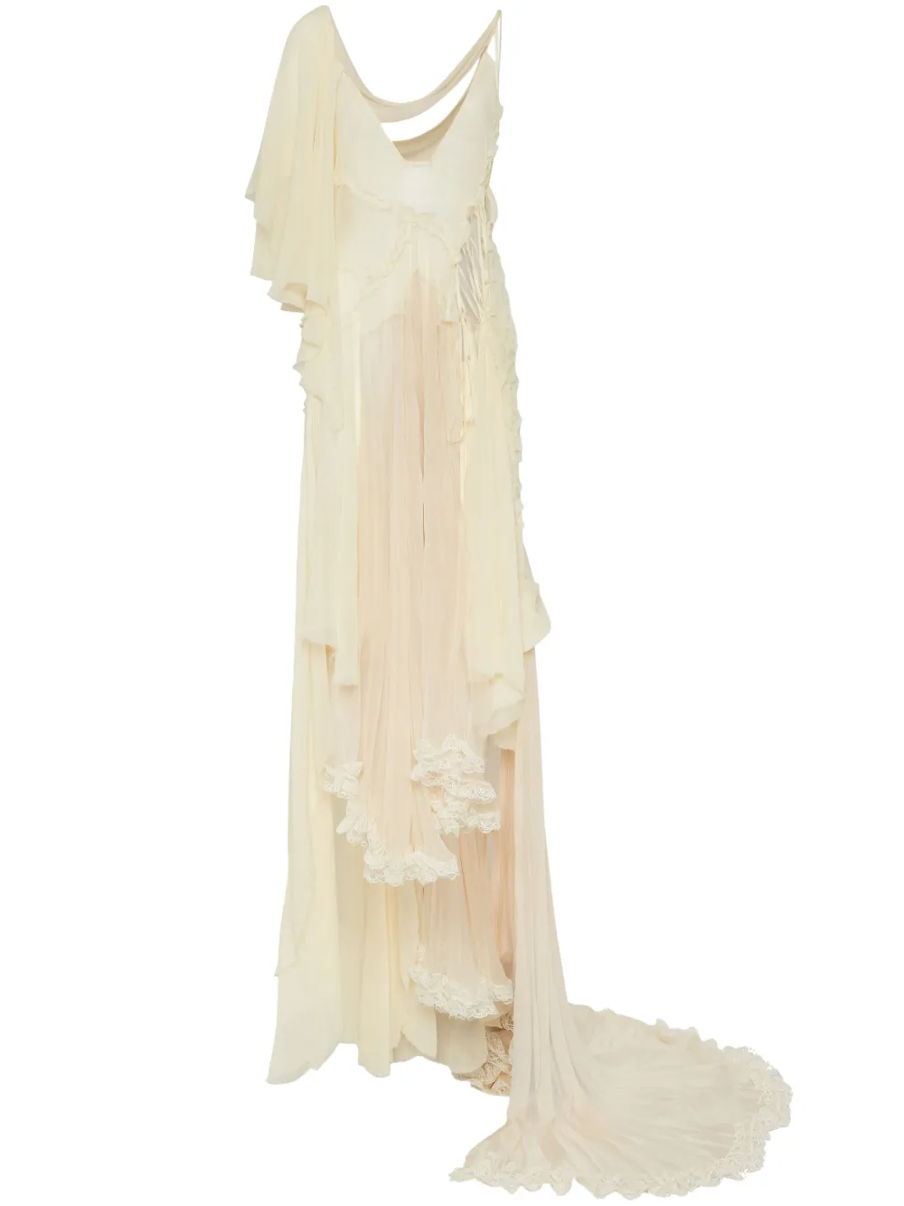 DSQUARED2 Asymmetrische maxi-jurk Wit