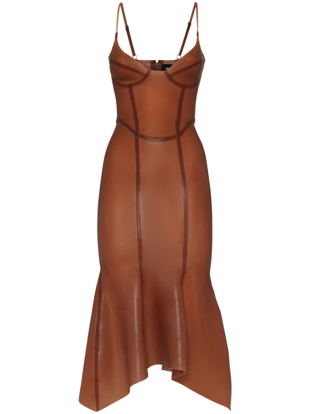 DSQUARED2 Latex midi-jurk Roze