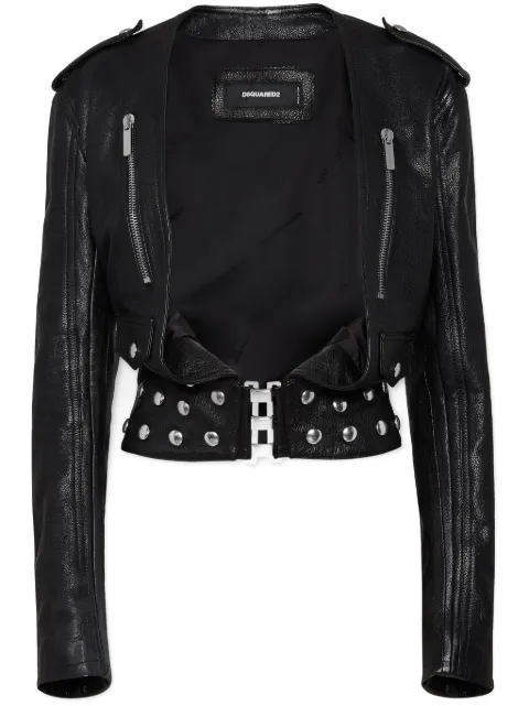 DSQUARED2 cropped leather jacket