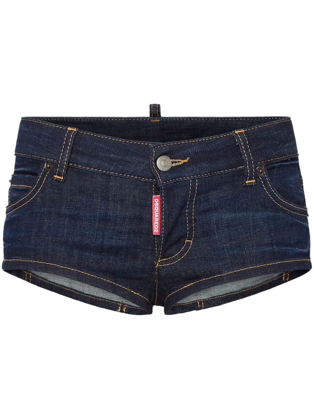 Image 1 of DSQUARED2 logo-embroidered denim shorts
