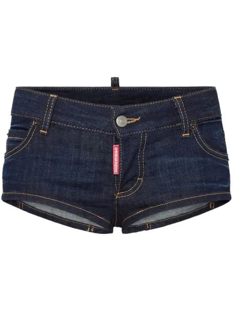DSQUARED2 logo-embroidered denim shorts