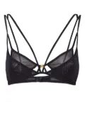 DSQUARED2 semi-sheer layered bra - Black