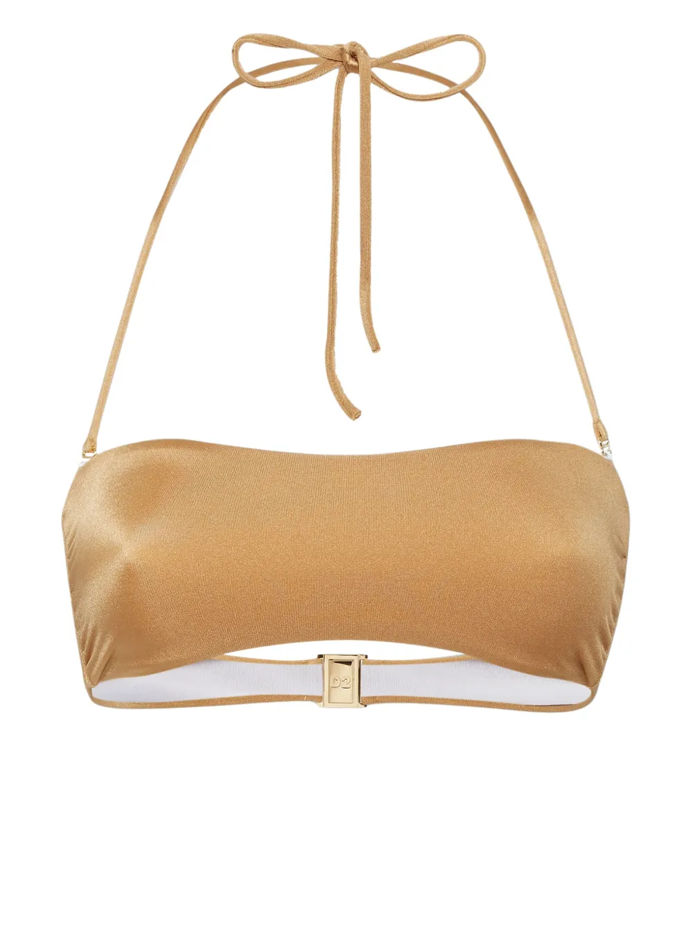 DSQUARED2 top de bikini estilo bandeau | dorado | Image 1