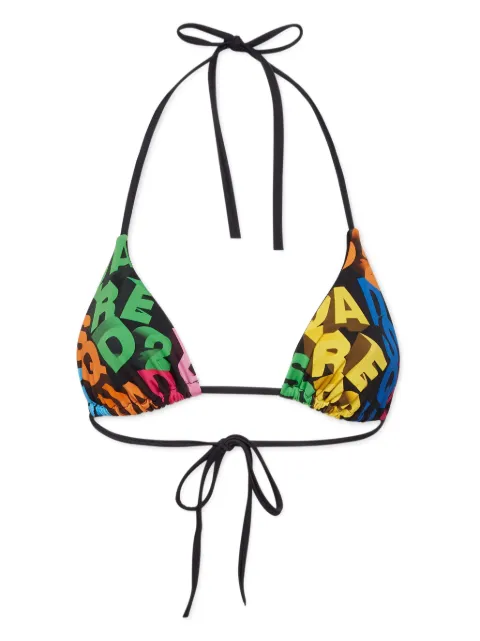DSQUARED2 Bikinioberteil mit Logo-Print