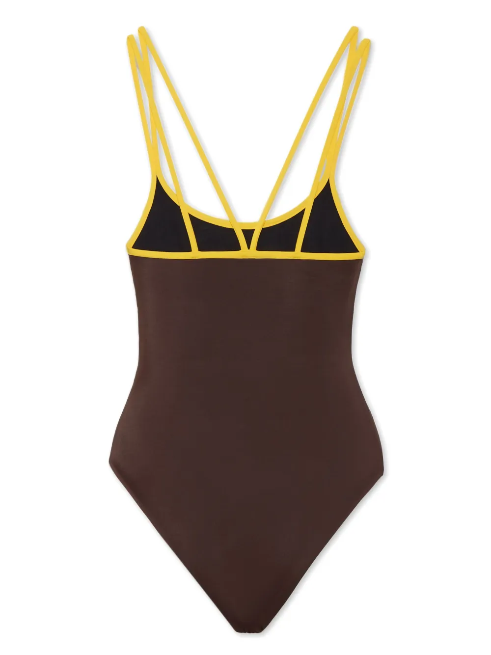 Dsquared2 Iconic Swimsuit With Double Spaghetti Straps In Brown
